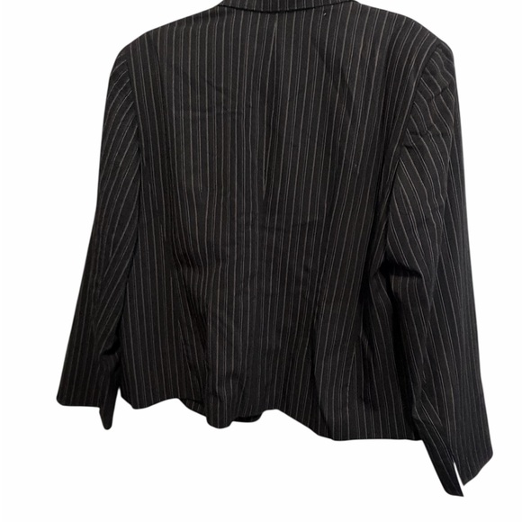 Anne Klein Black Pinstripe Blazer - Picture 2 of 3